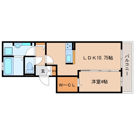 近鉄奈良駅 徒歩14分 3階の物件間取画像